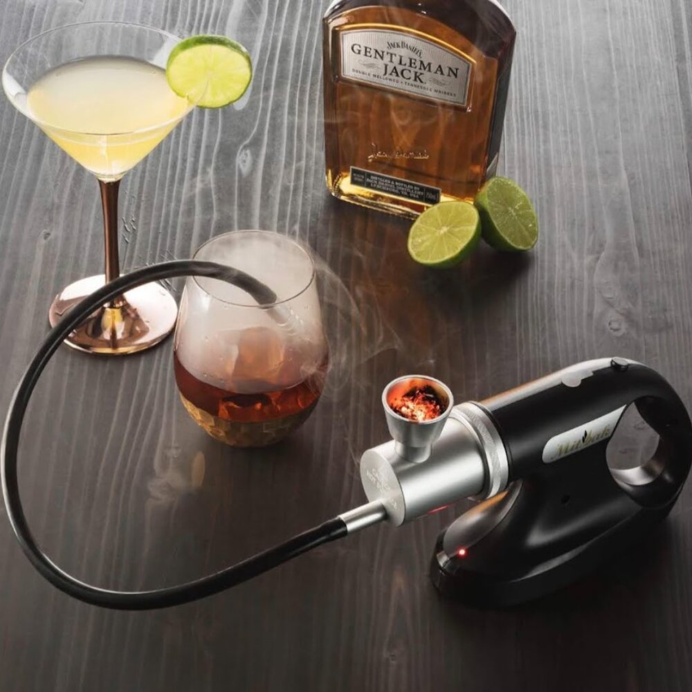 Cocktail Smoker Kit With Dome Lid, Woodchips, and Portable Smoking Gun